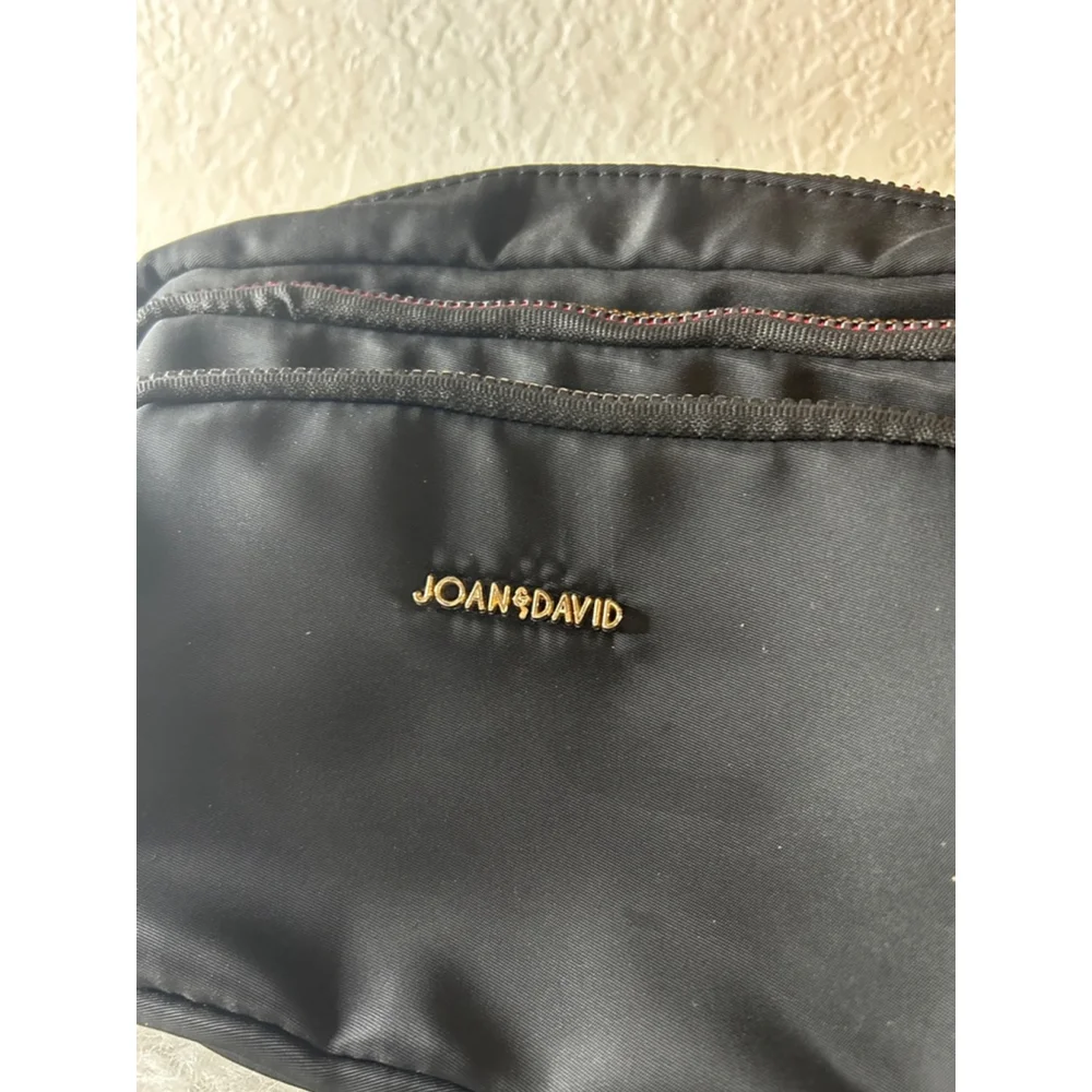 Joan & David Excursion Black Nylon Crossbody Bag Purse with Adjustable Strap